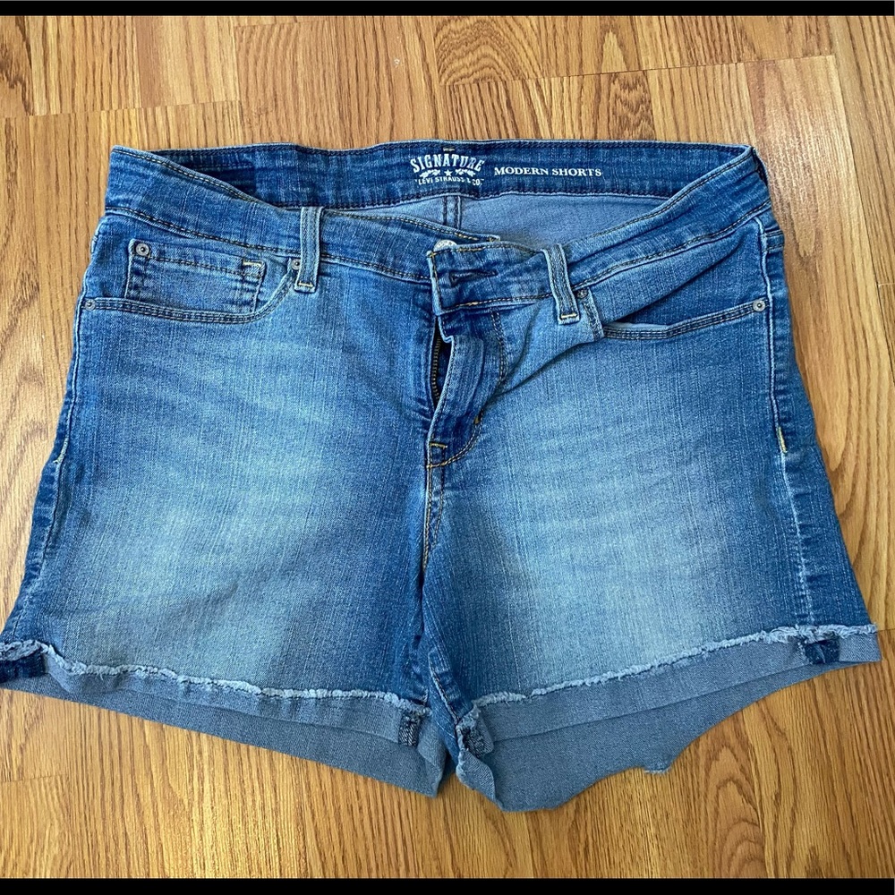 Light wash shorts